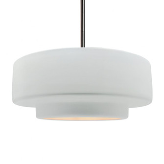 Large Tier 1-Light Pendant (254|CER-6545-WHT-NCKL-RIGID)