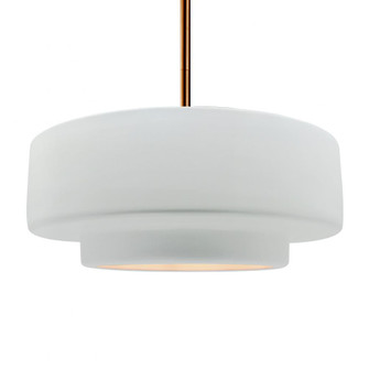 Large Tier 1-Light Pendant (254|CER-6545-WHT-BRSS-RIGID)