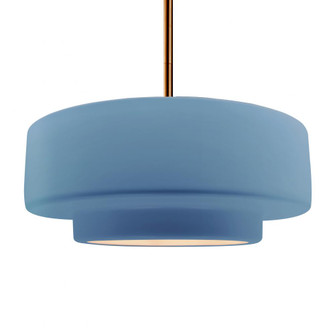 Large Tier 1-Light Pendant (254|CER-6545-SKBL-BRSS-RIGID)