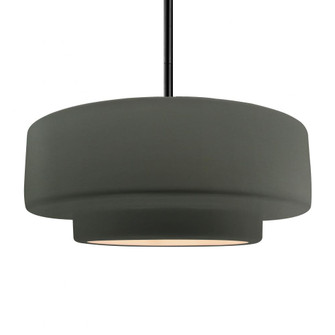 Large Tier 1-Light Pendant (254|CER-6545-PWGN-MBLK-RIGID)