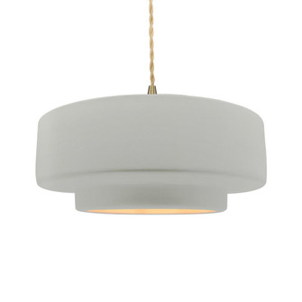 Large Tier 1-Light Pendant (254|CER-6545-MTGD-BRSS-BEIG-TWST-LED1-700)