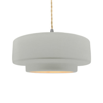 Large Tier 1-Light Pendant (254|CER-6545-MTGD-NCKL-BEIG-TWST)