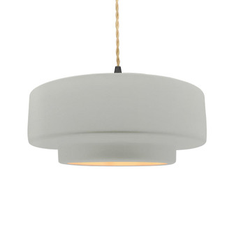 Large Tier 1-Light Pendant (254|CER-6545-MTGD-MBLK-BEIG-TWST)