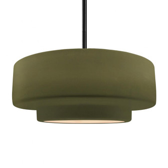 Large Tier 1-Light Pendant (254|CER-6545-MGRN-MBLK-RIGID)
