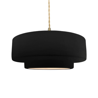 Large Tier 1-Light Pendant (254|CER-6545-CRB-BRSS-BEIG-TWST-LED1-700)