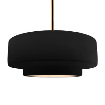 Large Tier 1-Light Pendant (254|CER-6545-CRB-BRSS-RIGID)