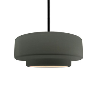 Medium Tier LED Pendant (254|CER-6543-PWGN-MBLK-RIGID-LED1-700)