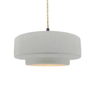 Medium Tier 1-Light Pendant (254|CER-6543-MTGD-MBLK-BEIG-TWST-LED1-700)