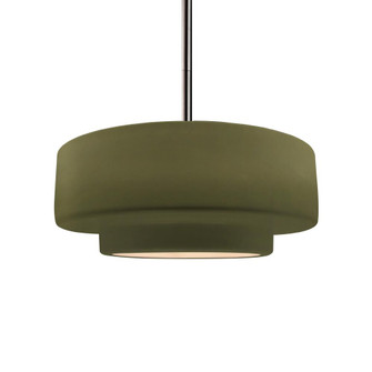Medium Tier 1-Light Pendant (254|CER-6543-MGRN-NCKL-RIGID)