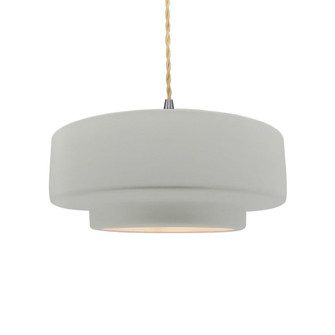 Medium Tier 1-Light Pendant (254|CER-6543-MAT-NCKL-BEIG-TWST)
