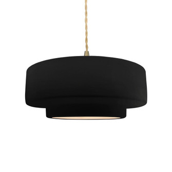Medium Tier 1-Light Pendant (254|CER-6543-CRB-BRSS-BEIG-TWST-LED1-700)