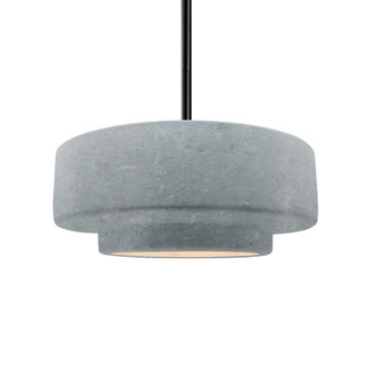 Medium Tier 1-Light Pendant (254|CER-6543-CONC-MBLK-RIGID-LED1-700)