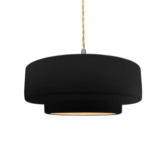 Medium Tier 1-Light Pendant (254|CER-6543-CBGD-NCKL-BEIG-TWST-LED1-700)