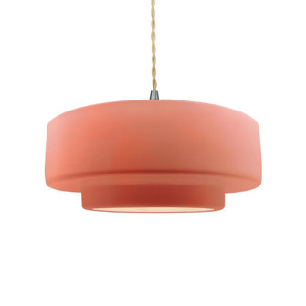 Medium Tier 1-Light Pendant (254|CER-6543-BSH-NCKL-BEIG-TWST-LED1-700)