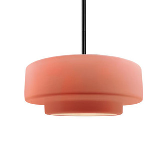 Medium Tier 1-Light Pendant (254|CER-6543-BSH-MBLK-RIGID)