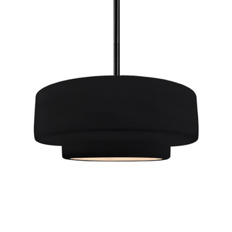 Medium Tier 1-Light Pendant (254|CER-6543-BLK-MBLK-RIGID)
