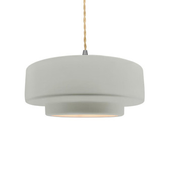 Medium Tier 1-Light Pendant (254|CER-6543-BIS-NCKL-BEIG-TWST)