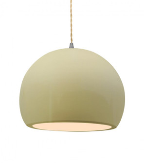 Large Globe 1-Light Pendant (254|CER-6535-VAN-NCKL-BEIG-TWST)
