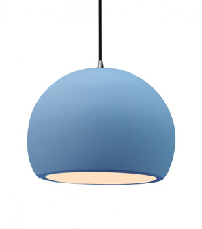 Large Globe 1-Light Pendant (254|CER-6535-SKBL-NCKL-BKCD)
