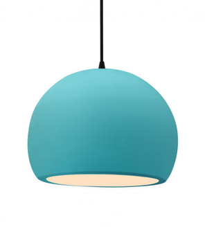Large Globe LED Pendant (254|CER-6535-RFPL-MBLK-BKCD-LED1-700)