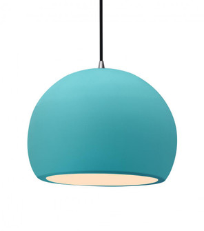 Large Globe 1-Light Pendant (254|CER-6535-RFPL-NCKL-BKCD)