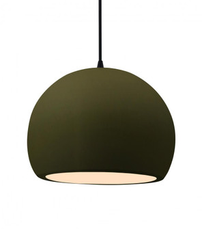 Large Globe LED Pendant (254|CER-6535-MGRN-MBLK-BKCD-LED1-700)