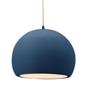 Large Globe 1-Light Pendant (254|CER-6535-MID-MBLK-BEIG-TWST)