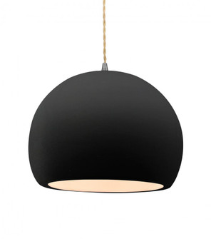 Large Globe 1-Light Pendant (254|CER-6535-CRB-NCKL-BEIG-TWST-LED1-700)