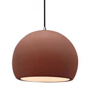 Large Globe 1-Light Pendant (254|CER-6535-CLAY-NCKL-BKCD)