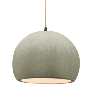 Large Globe 1-Light Pendant (254|CER-6535-CKC-MBLK-BEIG-TWST-LED1-700)