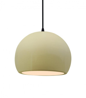 Medium Globe 1-Light Pendant (254|CER-6533-VAN-MBLK-BKCD)