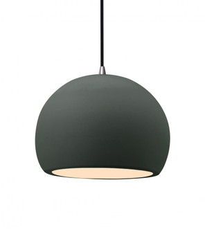 Medium Globe LED Pendant (254|CER-6533-PWGN-NCKL-BKCD-LED1-700)