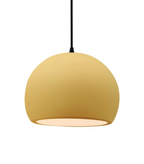 Medium Globe LED Pendant (254|CER-6533-MYLW-MBLK-BKCD-LED1-700)