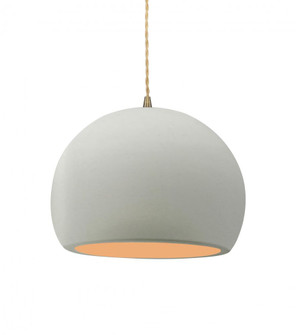 Medium Globe 1-Light Pendant (254|CER-6533-MTGD-ABRS-BEIG-TWST-LED1-700)