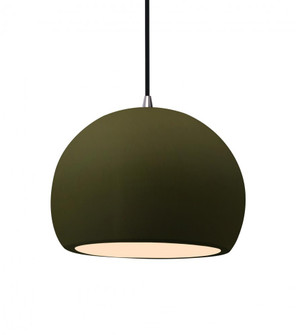 Medium Globe LED Pendant (254|CER-6533-MGRN-NCKL-BKCD-LED1-700)