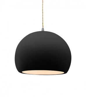 Medium Globe 1-Light Pendant (254|CER-6533-CRB-NCKL-BEIG-TWST)