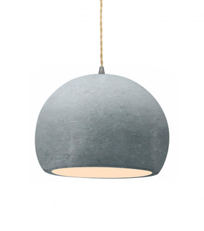 Medium Globe 1-Light Pendant (254|CER-6533-CONC-NCKL-BEIG-TWST)