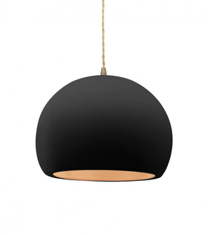 Medium Globe 1-Light Pendant (254|CER-6533-CBGD-ABRS-BEIG-TWST-LED1-700)