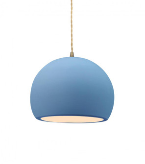 Small Globe 1-Light Pendant (254|CER-6530-SKBL-ABRS-BEIG-TWST-LED1-700)