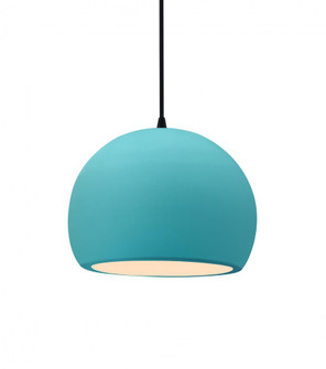 Small Globe 1-Light Pendant (254|CER-6530-RFPL-MBLK-BKCD)