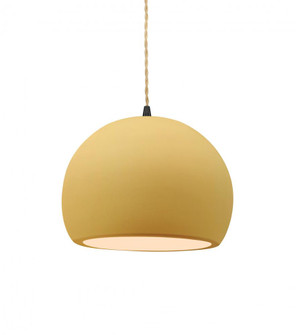 Small Globe 1-Light Pendant (254|CER-6530-MYLW-MBLK-BEIG-TWST-LED1-700)