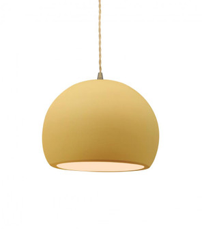 Small Globe 1-Light Pendant (254|CER-6530-MYLW-ABRS-BEIG-TWST)