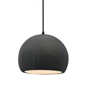 Small Globe LED Pendant (254|CER-6530-GRY-MBLK-BKCD-LED1-700)