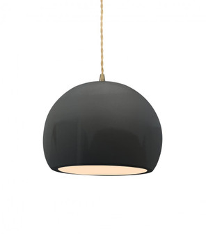 Small Globe 1-Light Pendant (254|CER-6530-GRY-ABRS-BEIG-TWST-LED1-700)