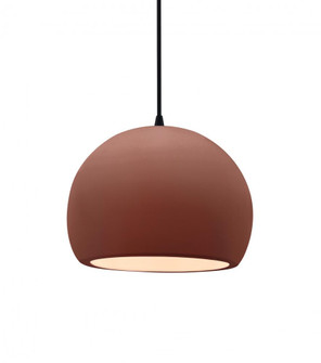 Small Globe LED Pendant (254|CER-6530-CLAY-MBLK-BKCD-LED1-700)