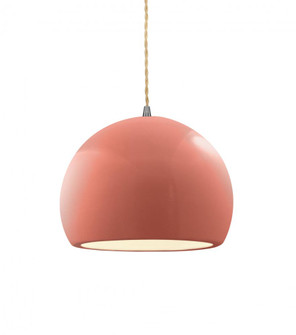 Small Globe 1-Light Pendant (254|CER-6530-BSH-NCKL-BEIG-TWST)