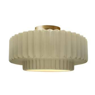 Large Tier Pleated Semi-Flush (254|CER-6375-VAN-BRSS)