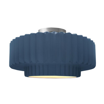 Large Tier Pleated Semi-Flush (254|CER-6375-MDMT-NCKL-LED1-700)