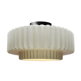 Large Tier Pleated Semi-Flush (254|CER-6375-MAT-MBLK-LED1-700)