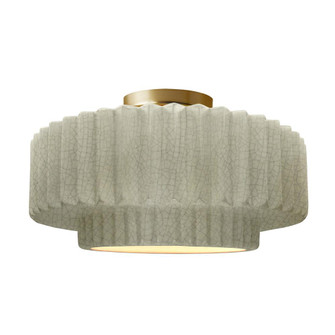 Large Tier Pleated LED Semi-Flush (254|CER-6375-CKC-BRSS-LED1-700)